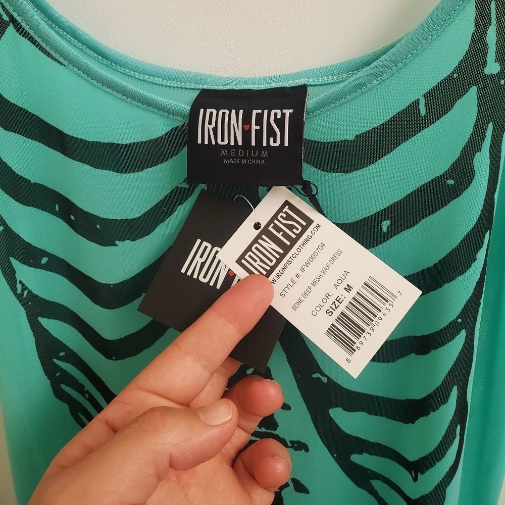 🤩NWT Iron fist Bone deep mesh maxi dress sizes S , L - Picture 7 of 8
